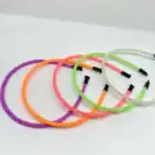 Ободок для волос, 60 шт.лот, светящийся в темноте, массивный, с блестками, для девочек, женский, ярких цветов, блестящие резинки для волос, аксессуары для волос