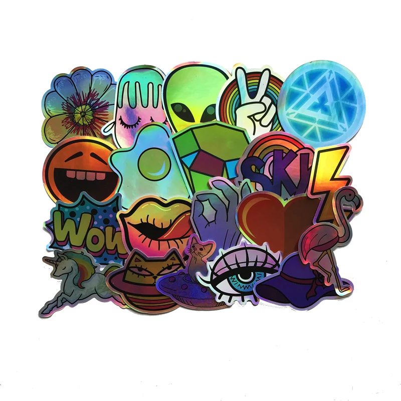 20 шт./лот 4 типа классная лазерная наклейка s Alien Rock для автомобиля мотоцикла