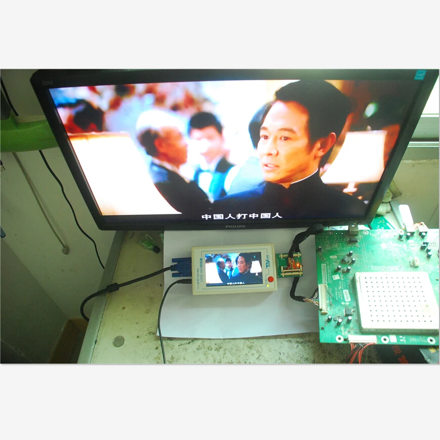 TKDMR TV 160 поколение LVDS Turn VGA конвертер с ЖК дисплеем/светодиодный тестер