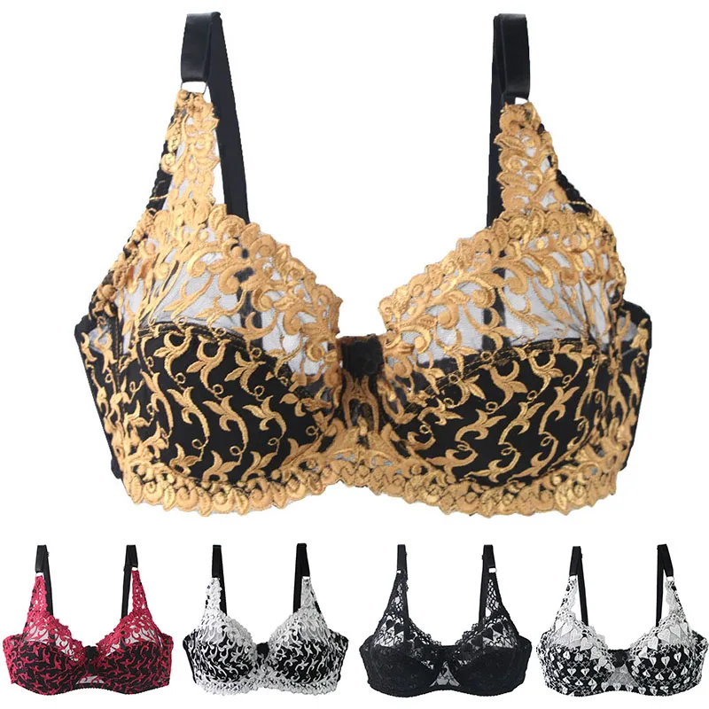 

Woman Push Up Bra Sexy Lingerie Mesh Lace Underwear Ultra-thin Cup Transparent Adjustable Bras For Ladies Underwear New Tops