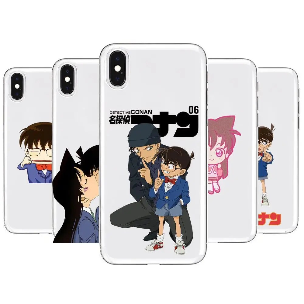 

Detective Conan Anime Transparent Phone cover hull For SamSung Galaxy S8 S9 S10e S20 S21 S30 Plus S20 fe 5G Lite Ultra soft ca