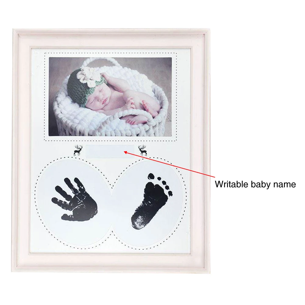 

Kid Ink Pad Bedroom Home Decor Wall Birthday Photo Frame PVC Handprint Footprint Hanging Gift Newborn Baby Pictures
