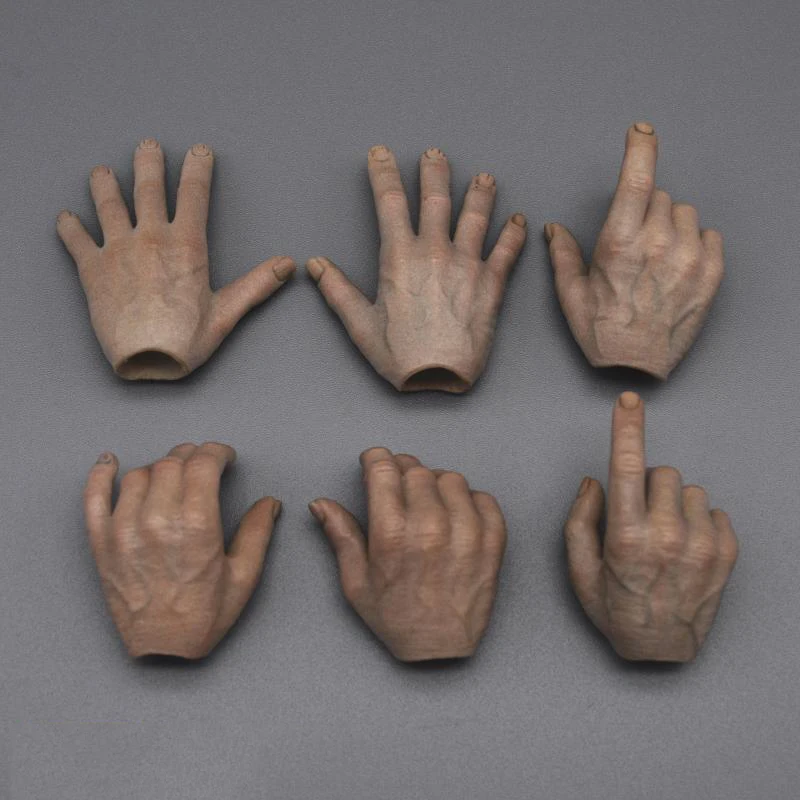 

In Stock For Sale HT Wars Of Star 6PCS Hand Model Emperor Old Man Zombie Hand For Fans Collection