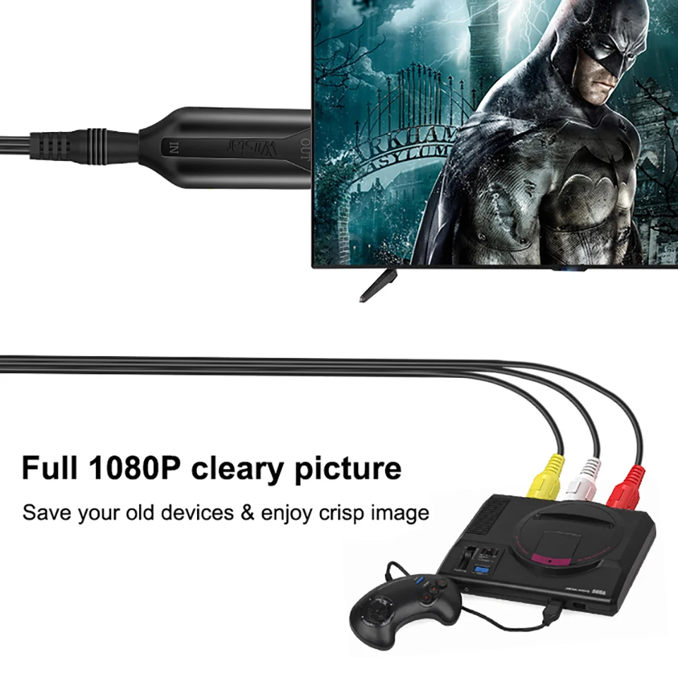 Преобразователь Av-Hdmi Переходник плата Hdmi Upscaler преобразователь Rca-Hdmi для ТВ |