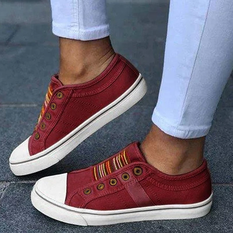 

Litthing Vulcanize Shoes Women Sneakers Low-cut Trainers Canvas Flat Shoes Women Casual Summer Sneakers Ladies Shoes Plus Size