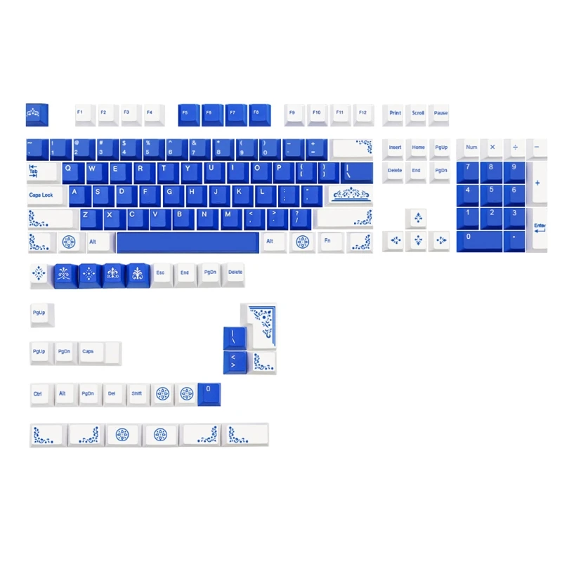 

135 шт., колпачки для клавиш Cherry Profile DYE-SUB для механической клавиатуры Cherry MX Switch, колпачки для клавиш GK61 SK61 TKL87 108