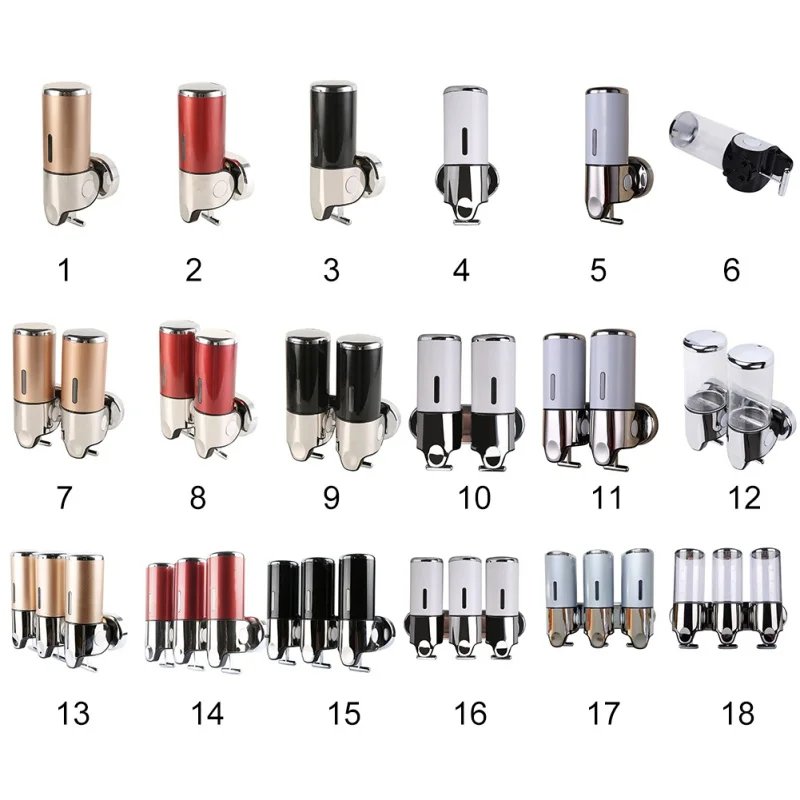 500/1000/1500Ml Liquid Soap Dispenser Wall Mount Bathroom Accessories Plastic Detergent Shampoo Dispensers Kitchen Soap Bottle