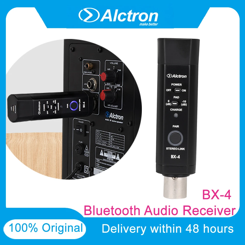 Bluetooth аудиоприемник Alctron для потоковой музыки беспроводной адаптер динамика