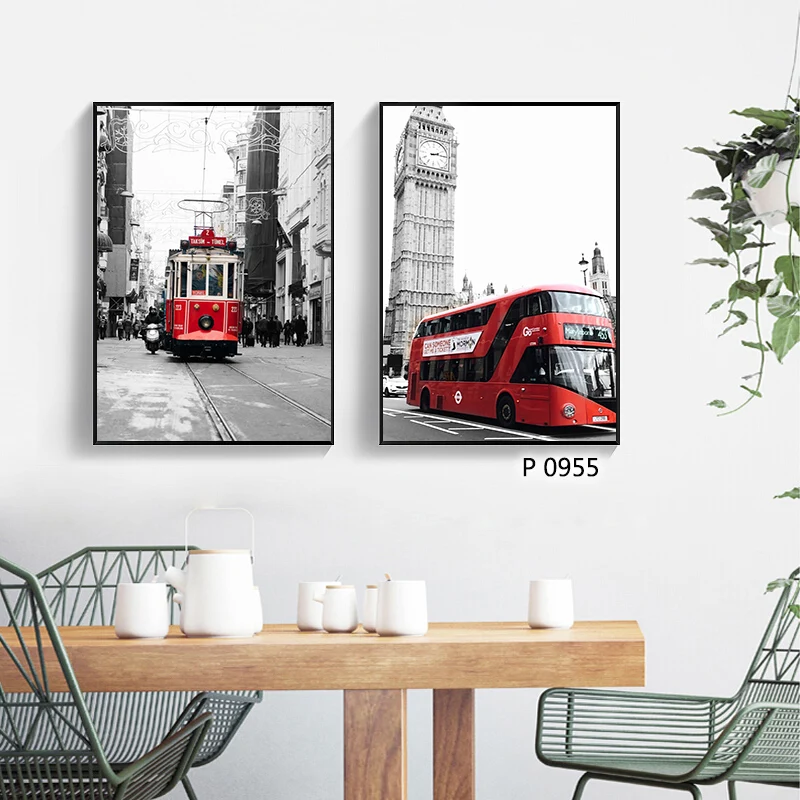 Уличный вид Лондона Англия холст декоративная картина большой бен Постер для