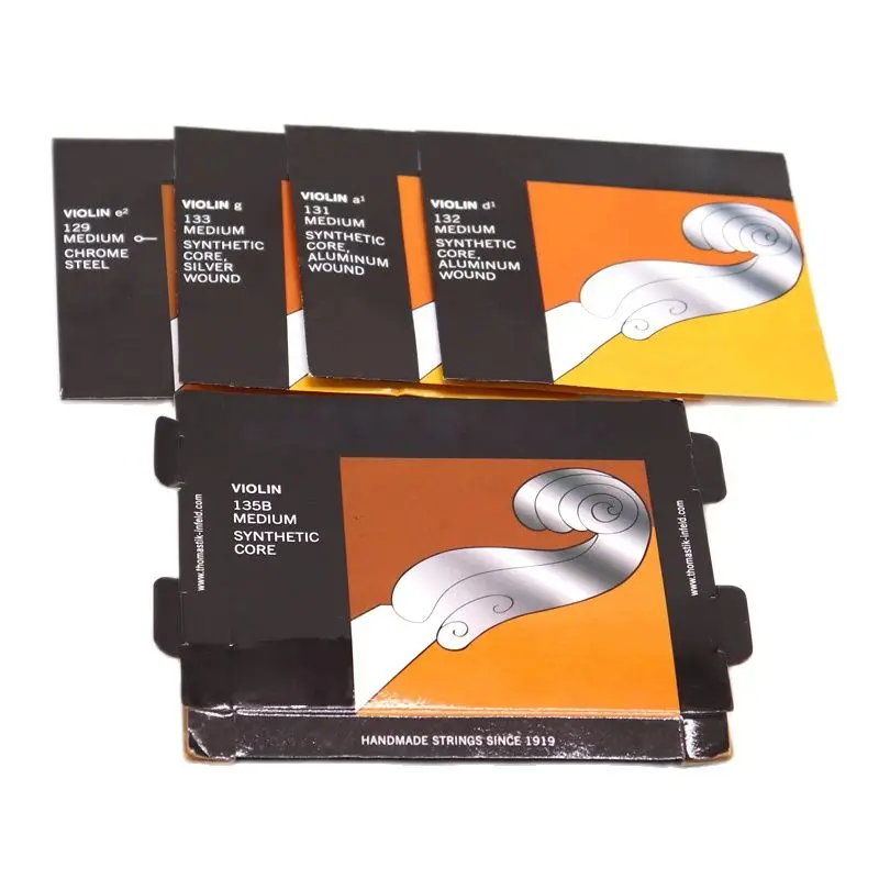 

Violin String 135B Medium synthetic core 4/4 1 set 4pcs e2 string 129 / a1 string 131 / d1 string 132 / g string 133 handmade
