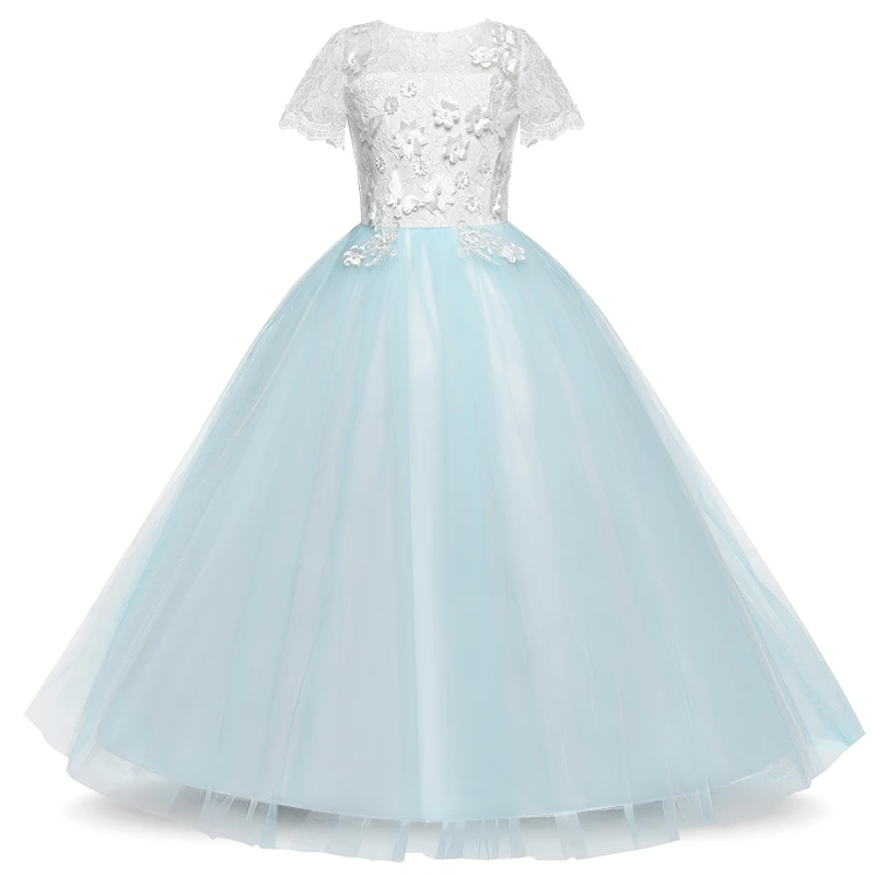 Princess Dress Teenage Girl Clothes Wedding Birthday Prom Gown Lace Long Evening Fancy Kids Dresses For Girls Children Costume | Детская