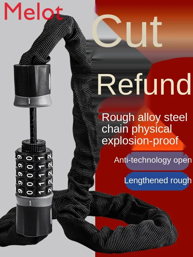 

Bicycle Lock Anti-Theft Password Chain Lock Electric Battery Motorcycle Chain Lock Motorcycle Portable Lock Bicycle Accessories