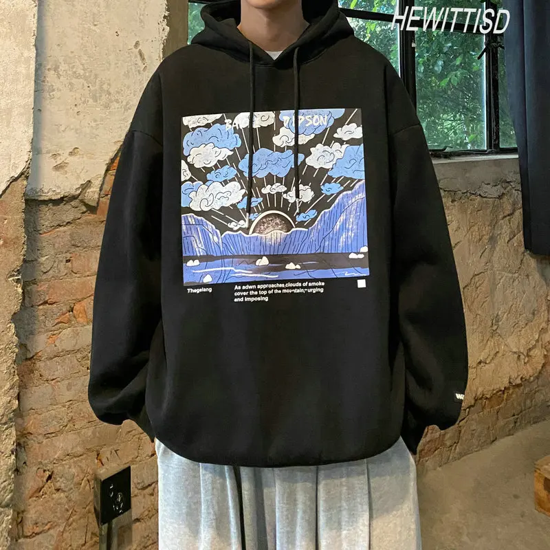 

Толстовка мужская с капюшоном, уличная одежда в стиле Харадзюку, винтажный свитшот в стиле хип-хоп, корейская мода, худи, одежда, 2021