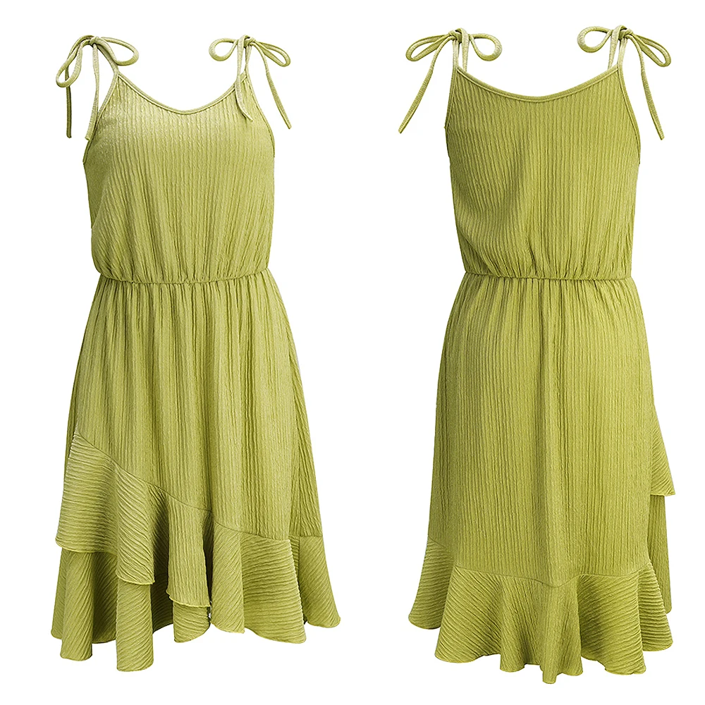 

vestido feminino boho Solid plissado curto mini vestido de vero n sexy com decote em v festa vestido de frias femme de mujer