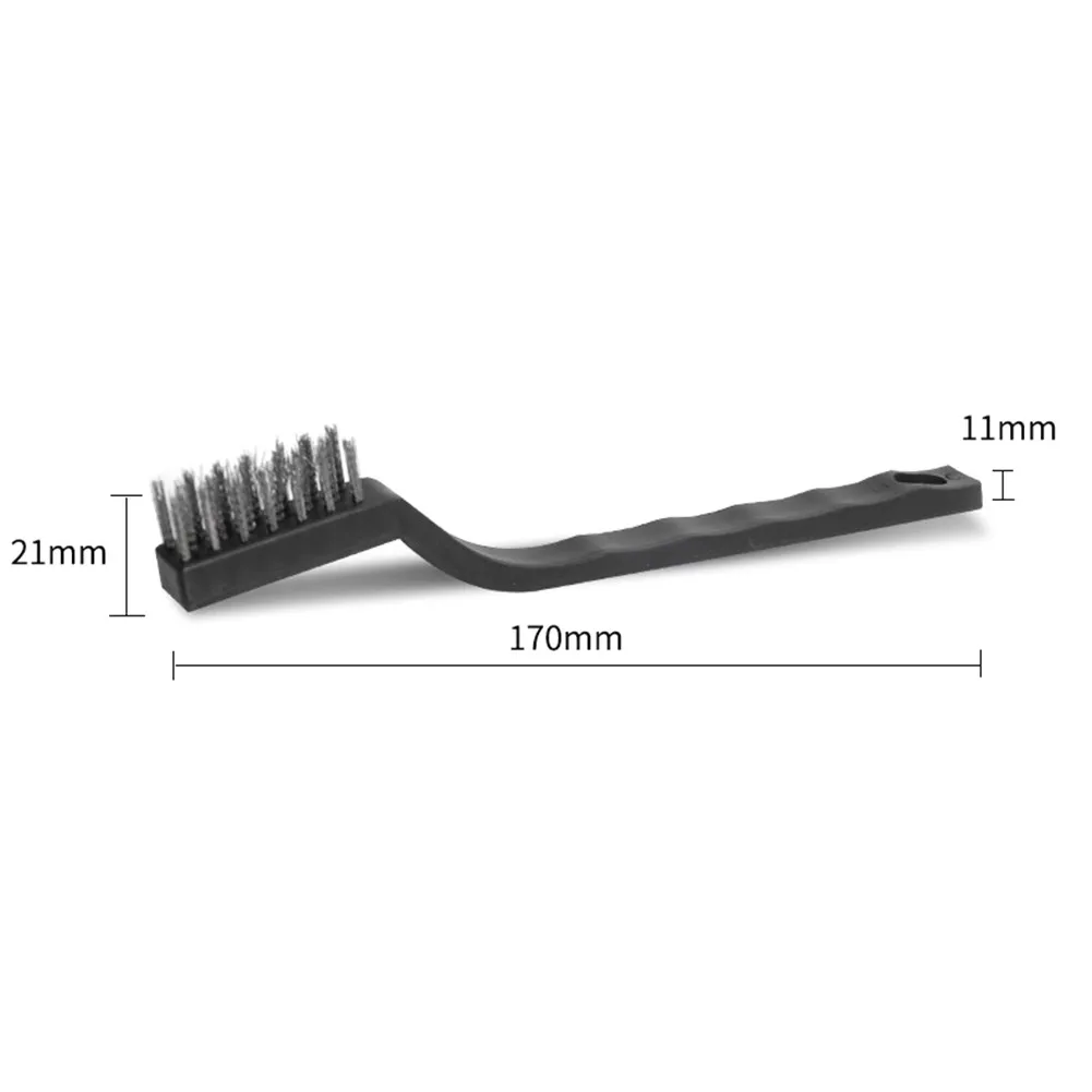 

6pc Brushes 7inch&9inch BRUSH DETAIL Large&Small Steel Wire/Brass & Nylon Durable