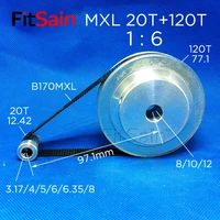 fitsain mxl 20t120t 16 width 10mm synchronous wheel stepper motor pulley gear reduction