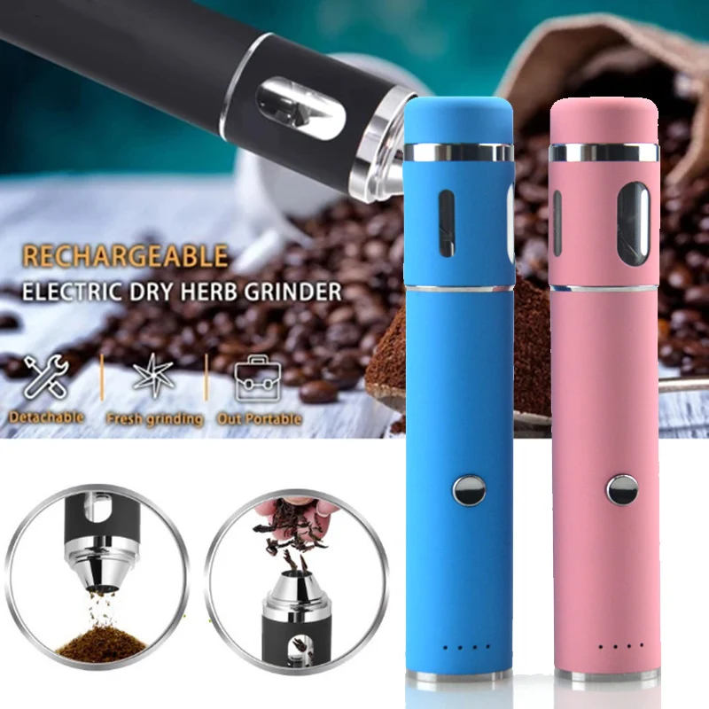 

Herb Grinder Handheld Electric Grinding Pen USB Rechargeable with Metal Blades K888