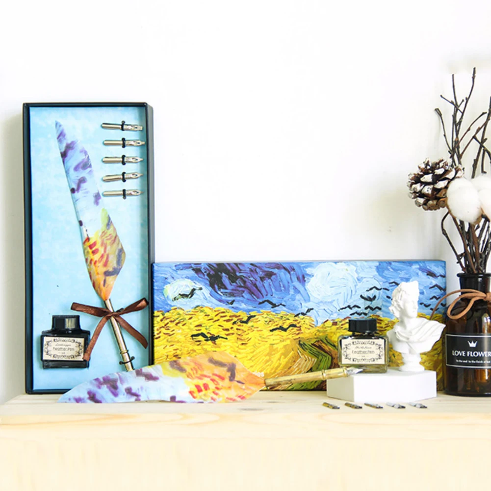 Винтажная каллиграфия перо набор ручек для письма с пустой чернильной бутылкой