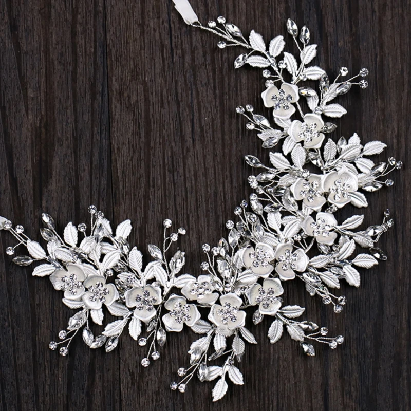 

87HC Hair Band White Leaves Headband Bride Headwear Wedding Women Jewelry Accessories