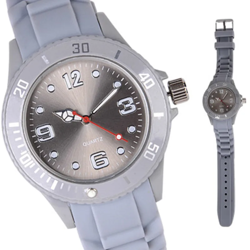 Fashion New Unisex Women Wristwatch Quartz Watch Silicone Sports Candy Color Reloj Mujer Kol Saat Female Clock Black | Наручные часы