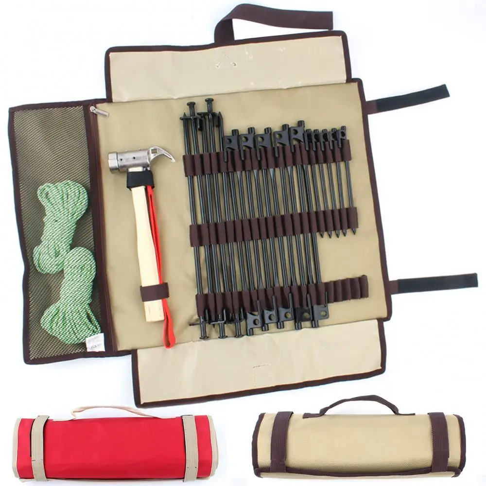 

Outdoor Camping Portable Tent Nail Bag Kit Storage Sack Hammer Pouch Organizer
