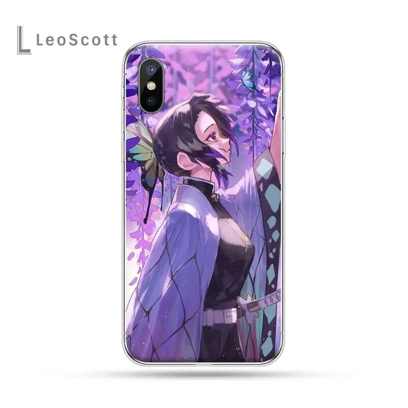 

Kochou Shinobu Demon Slayer anime protective funda Phone Case For iphone 12 5 5s 5c se 6 6s 7 8 plus x xs xr 11 pro max