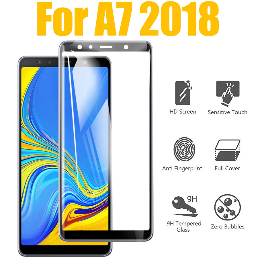 Закаленное стекло для samsung galaxy a7 2018 a750 защитная пленка экрана a750|Защитные стёкла и