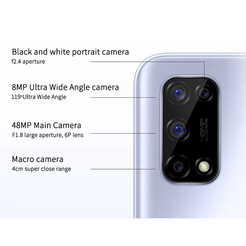 global firmware realme v5 5g mobile phone 6 5 inch 6gb8gb ram 128gb rom mediatek 720 octa core 48mp main camere google play free global shipping