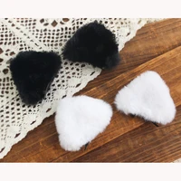 rex rabbit furry lolita daily hair accessories cat ears headdress cute plush sweet hair pin female lolita side clip