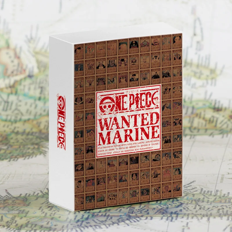

100Sheets/Set Anime One Piece Wanted Marine Postcard Whole Character Series Greeting Cards Message Card Fans Gift