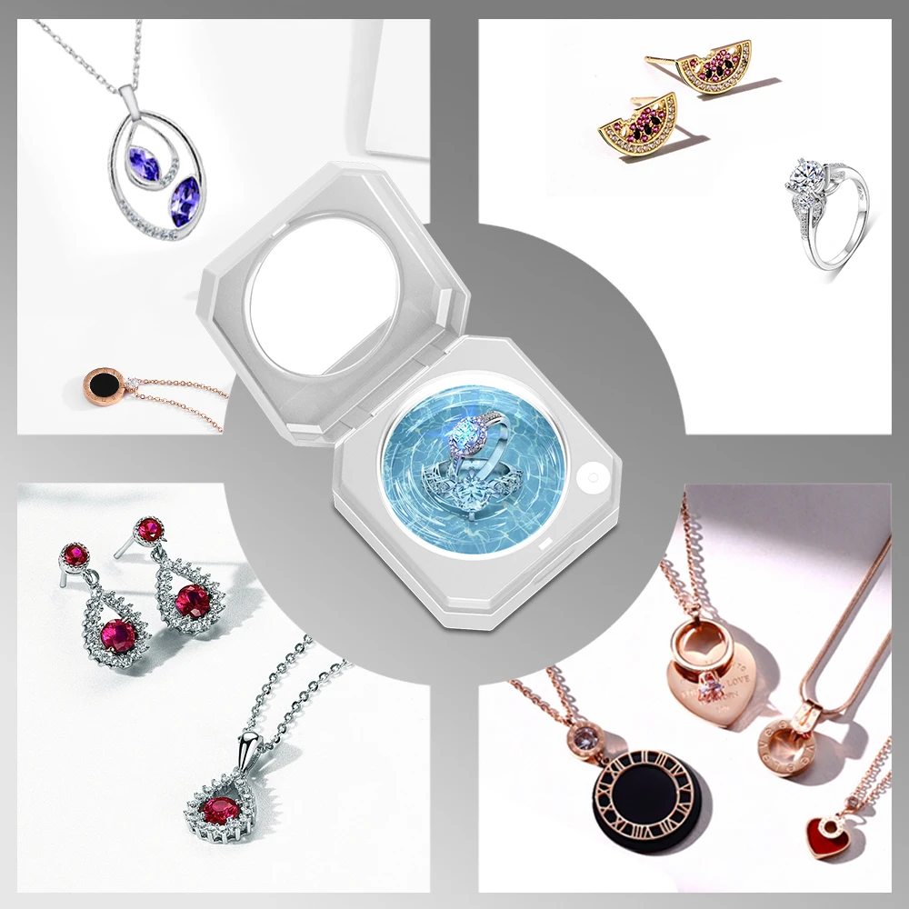 Ультразвуковой очиститель ювелирных изделий для набора поездок стерилизация