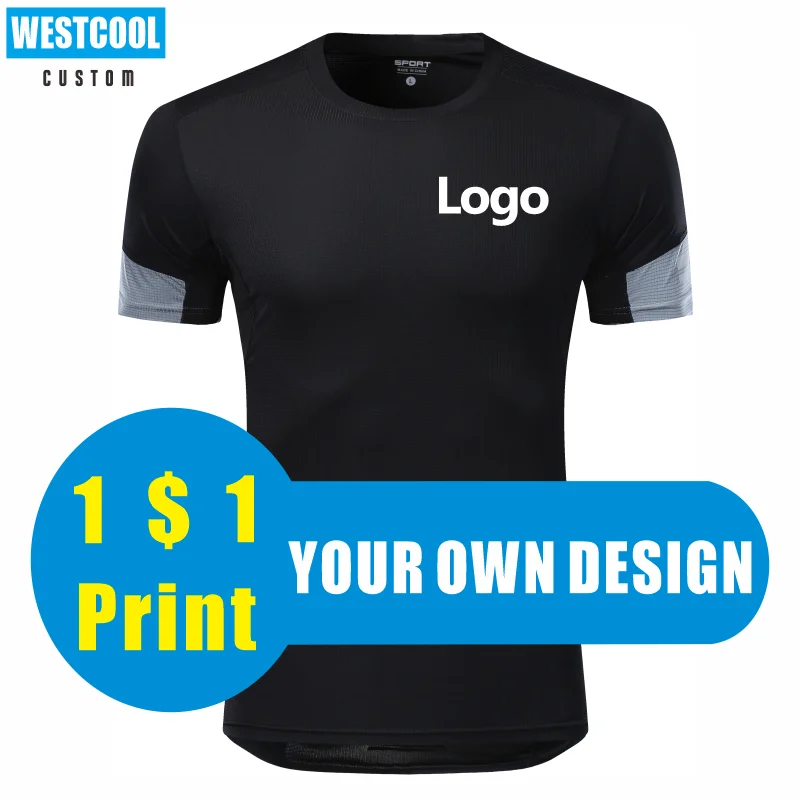 Новая модная быстросохнущая футболка WESTCOOL с логотипом на заказ топы из