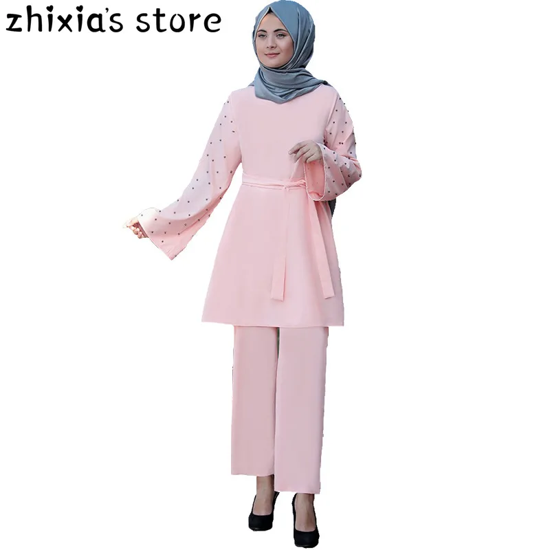 

Muslim Womens Turkey Fashion Southeast Asia Suit Clothes Beaded Clothing Abaya Ramada Islamic Ropa Hijab Dresses Moroccan Kaftan