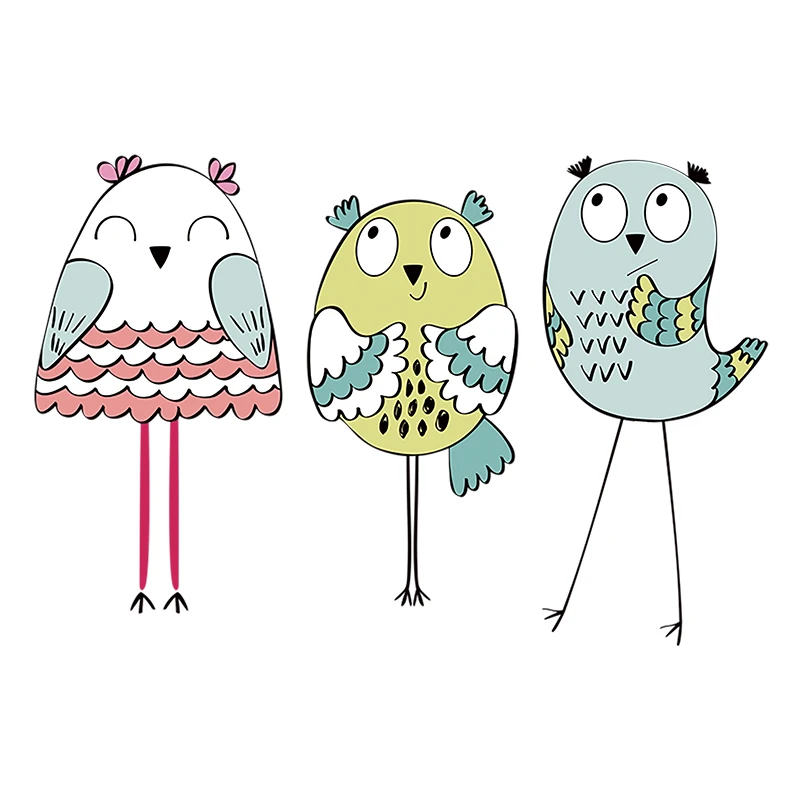 Наклейки с длинными ногами Сова железо термопереводные патчи моющиеся сделай