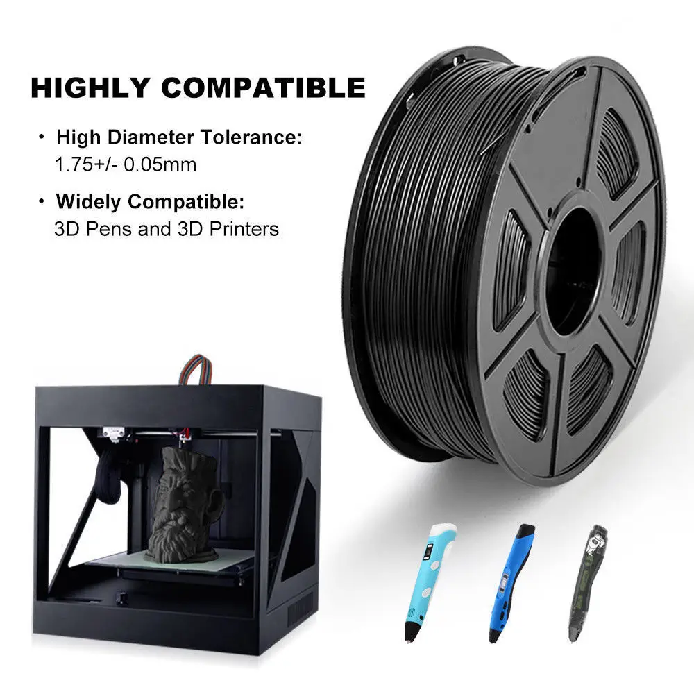 ABS проводящий Филамент для 3D FDM 3 00 мм Вес нетто: 1 кг 2.2LBS с катушка 135 м новые