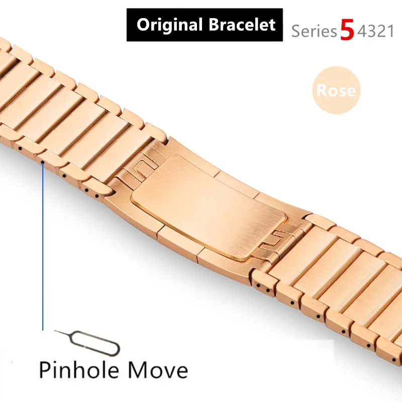 

Link Bracelet for Apple Watch band 44 mm 40mm iWatch 42mm 38mm Stainless Steel Gen.6th strap for Apple watch series 5 4 3 2 44mm