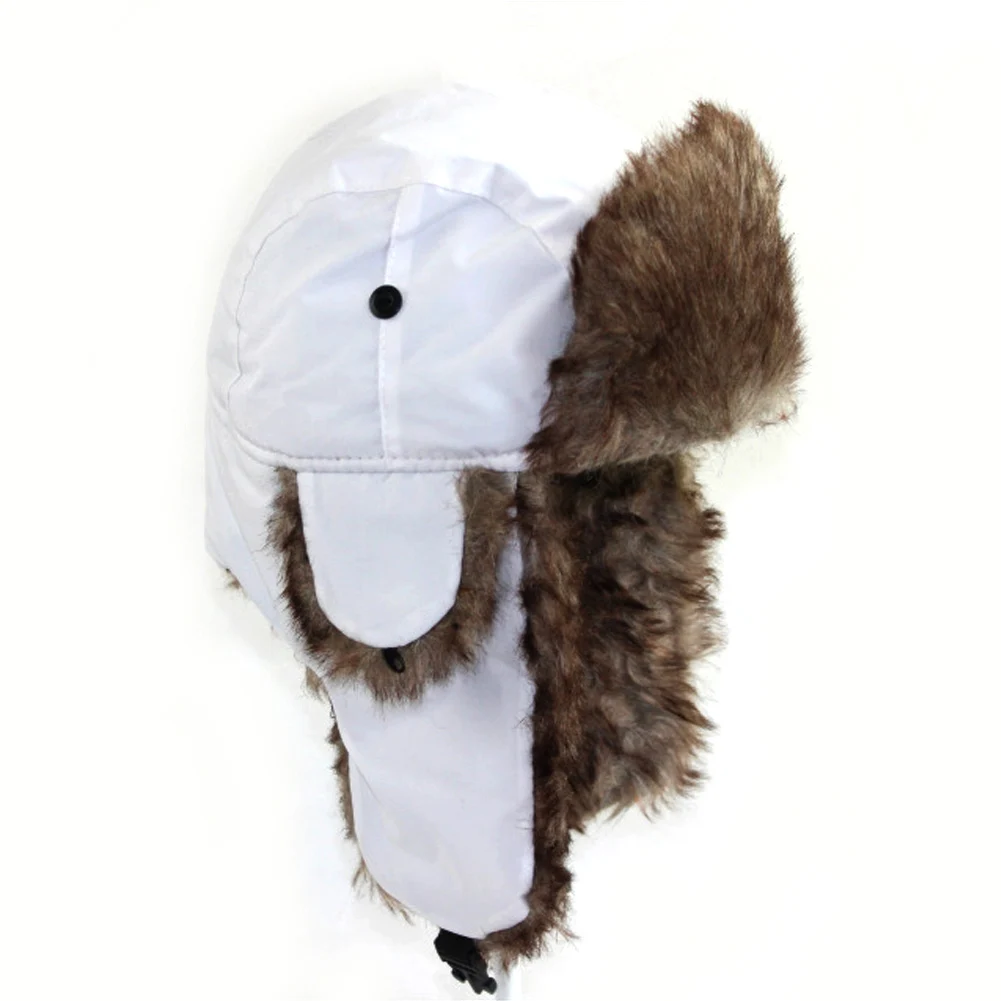 Mens Women Unisex Warm Trapper Aviator Trooper Earflap Winter Flaps Ski Hat New  Hats Russian Ski Hat Faux Fur Hats images - 6