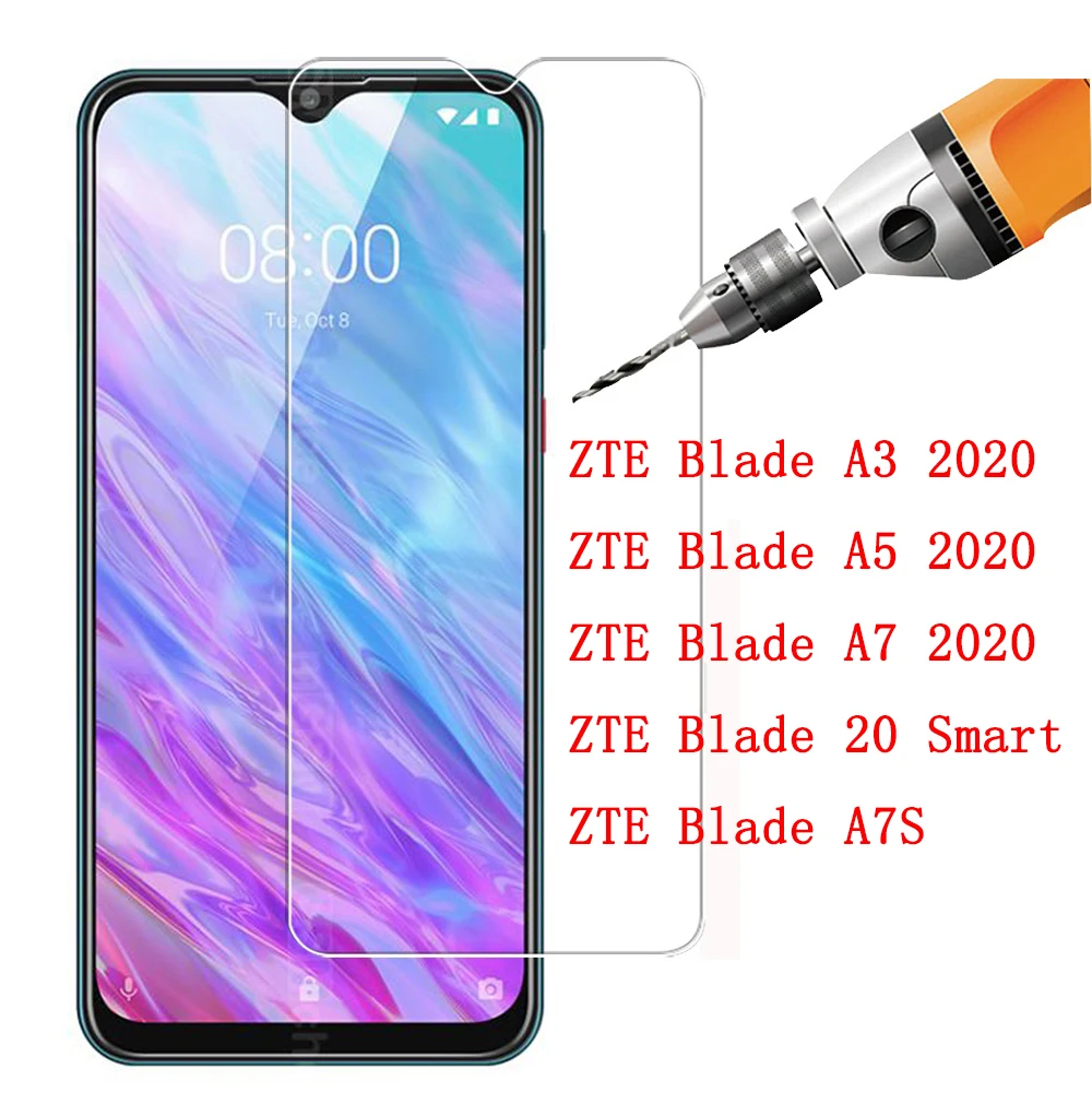 Защита экрана из закаленного стекла для ZTE Blade Передняя фотозащита A3 A5 A7 20 Smart A7S