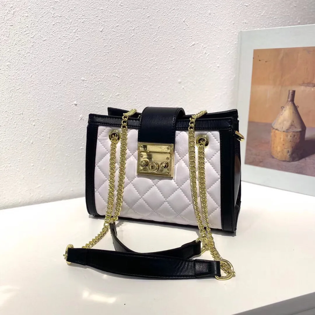 

High-quality Real Leather New Fashion Hit Color Chain Large-capacity One-shoulder Messenger Bag Luxury Brand Designer Wallet Gg