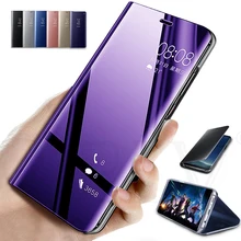 Smart View Magnetic Flip Case for Huawei Honor 8X/8X Max Leather Plating Mirror Phone Back Cover Honor8X 8 X Honor8XMax 8XMax