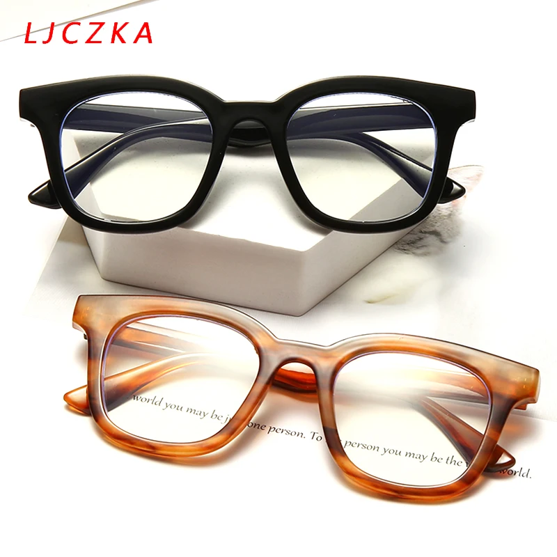 

Fashion Anti Blue Light Glasses Frame 2021 New Trendy Square Computer Gaming Eyeglasses Black Frame Blue Light Blocking Eyewear