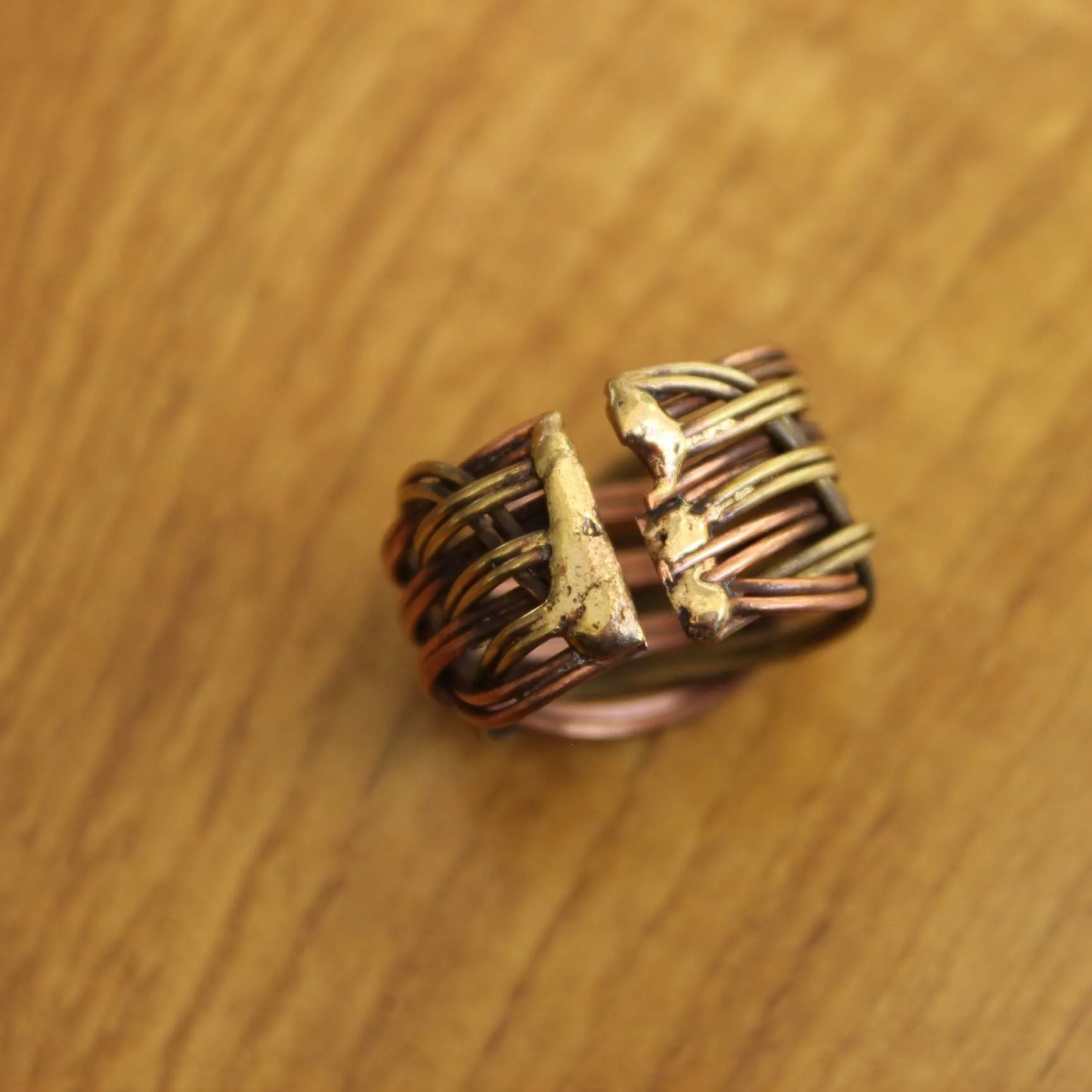 Кольцо ручной работы из тибетской меди RG138 плетеное трикотажное кольцо с