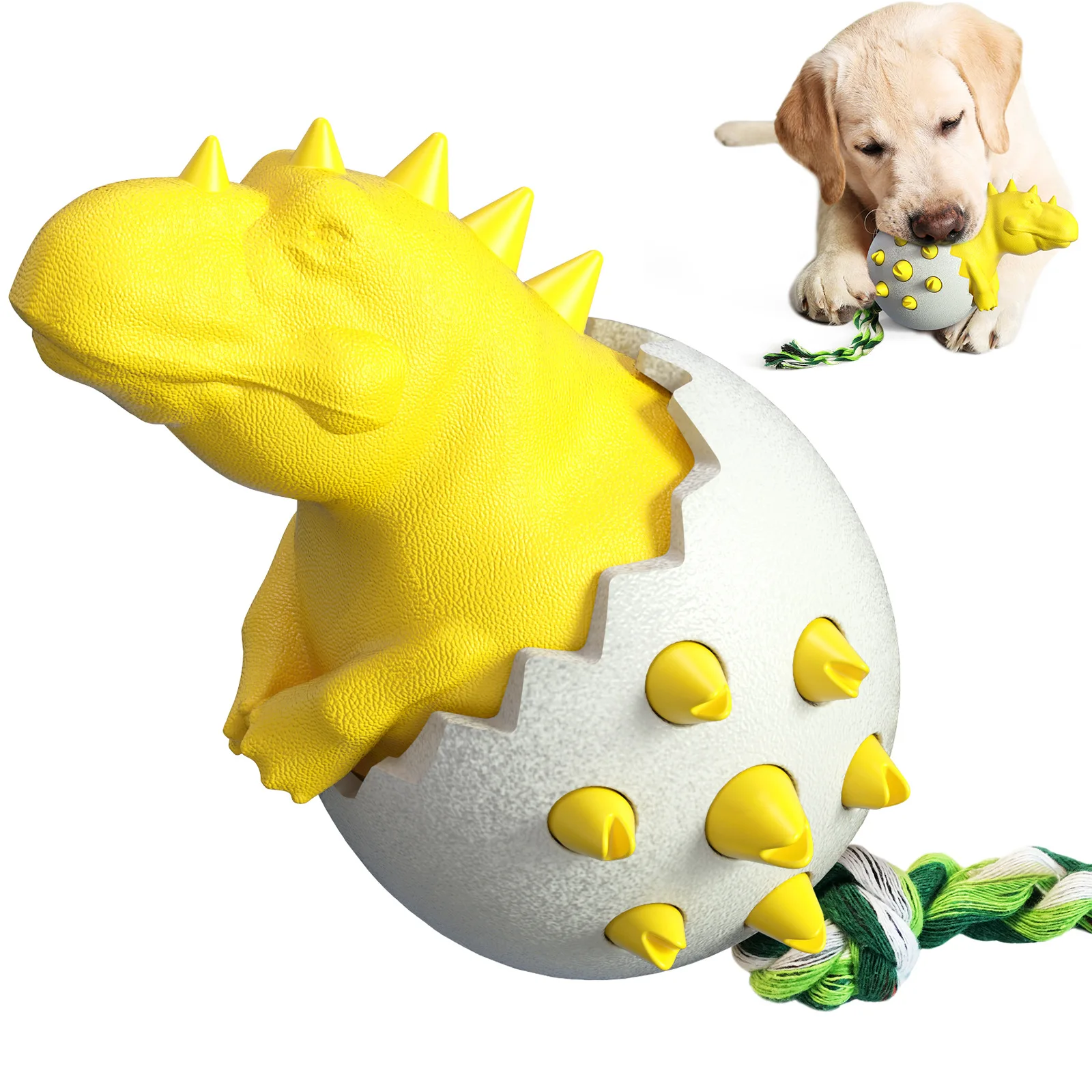 

Dog Chew Toys Dog Molar Stick Dog Toy Chew Resistant Dog Toothbrush Pet Toy Durable Interactivedinosaur Egg Dog Toys