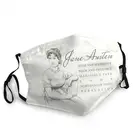 Джейн Остин Котировки с буквенным принтом маска для взрослых гордости и ущерба для губ маска для лица против пыли Haze защитный респиратор муфельная печь