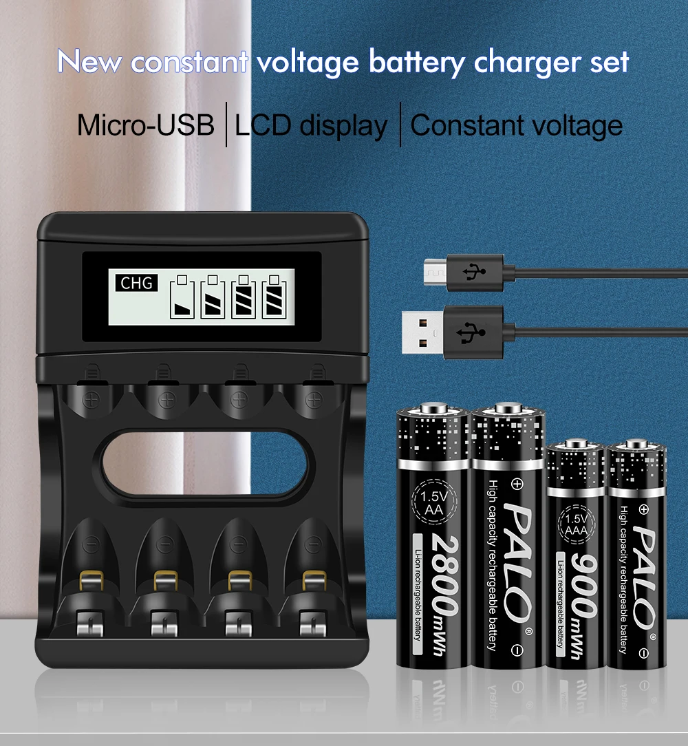 Recarregáveis + Carregador de Bateria para Brinquedos Mah + 1.5v Bateria 900 Mah Li-ion Baterias Relógio 1.5v aa 2800 Aaa