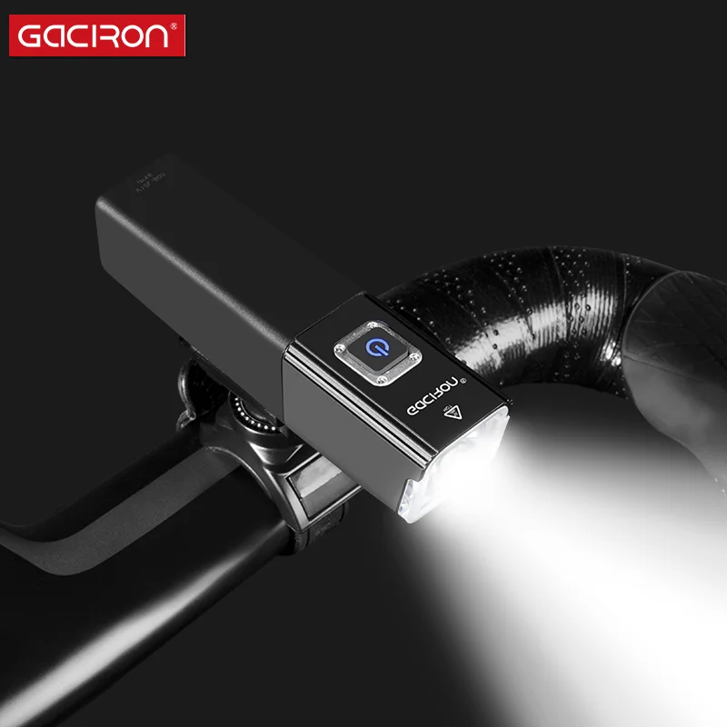 Велосипедный передний фонарь GACIRON 800 лм зарядка через USB светодиодная лампа