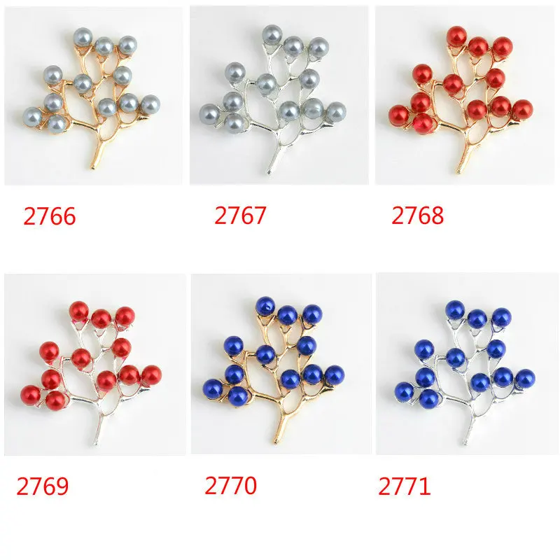 10Pcs/Lot Alloy Creative Gold Colored Pearls Leaf Pendant Buttons Ornaments Jewelry Earrings Choker Hair DIY Accessories | Дом и сад