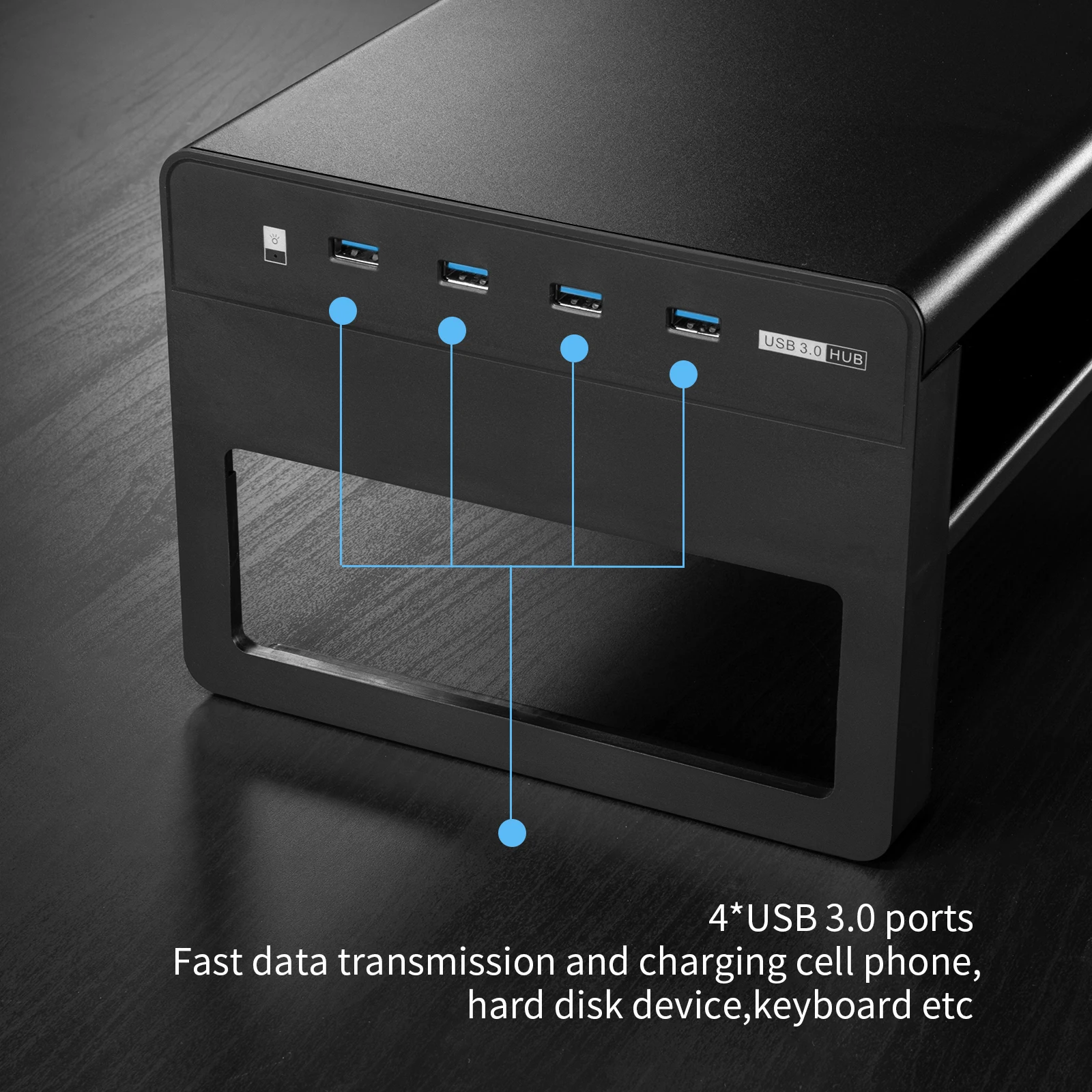 Алюминиевая 2-ярусная подставка для монитора с USB 3 0 втулкой металлическая