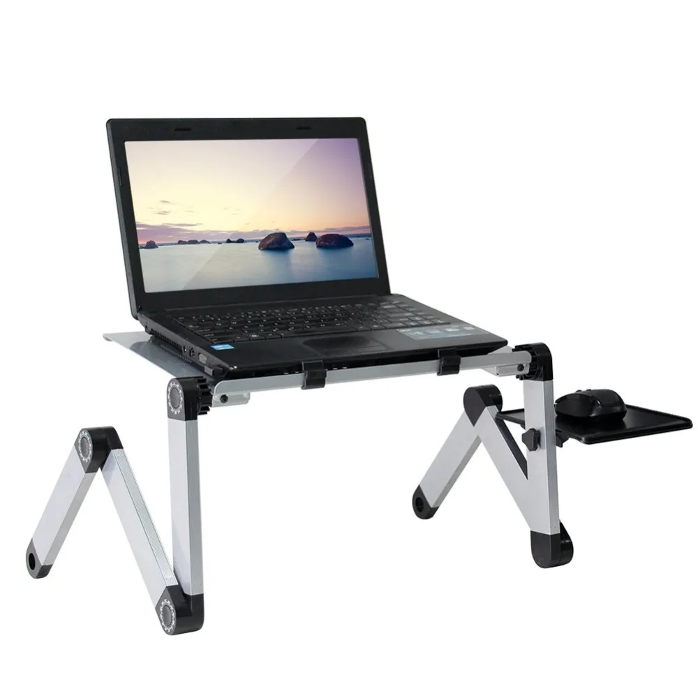 

Portable Adjustable Aluminum Laptop Desk Stand Table Vented Ergonomic TV Bed laptop stand Working Office PC Riser Bed Sofa