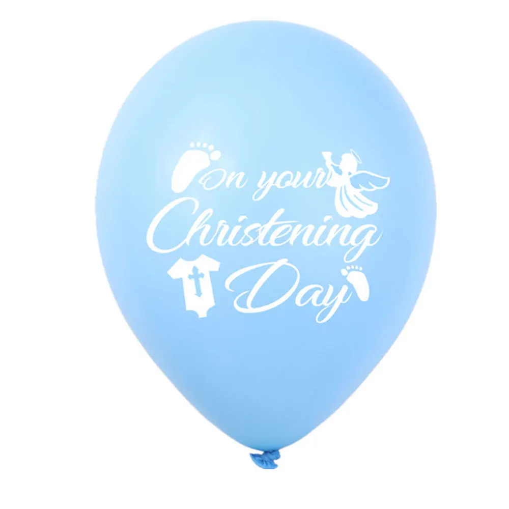 Детские воздушные шары для крещения 12 дюймов с принтом ангела Вечерние Розовые и